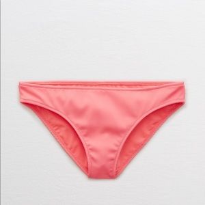 Aerie Ribbed Bikini Bottom in Coral Sun